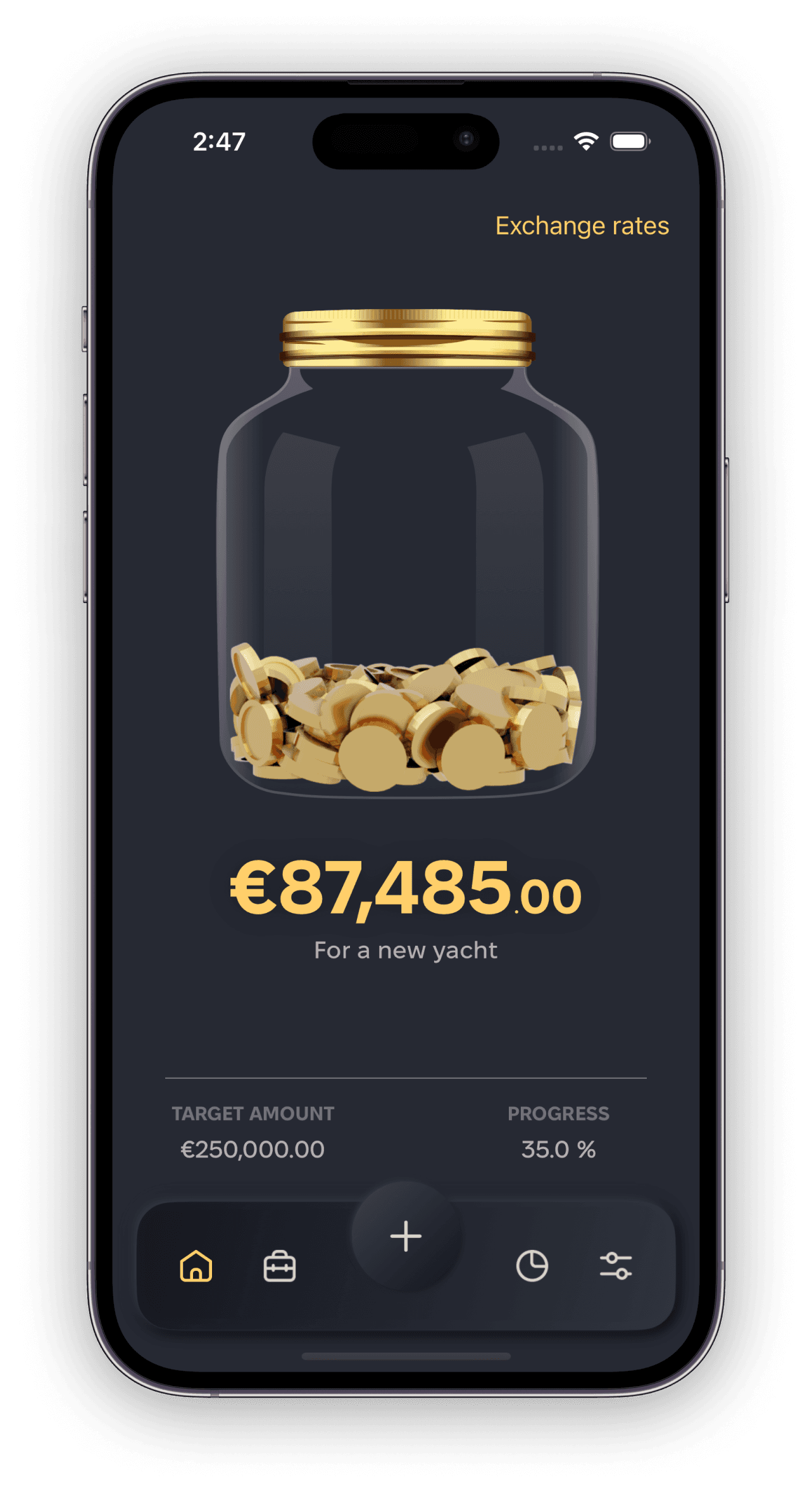 savings jar app screenshot